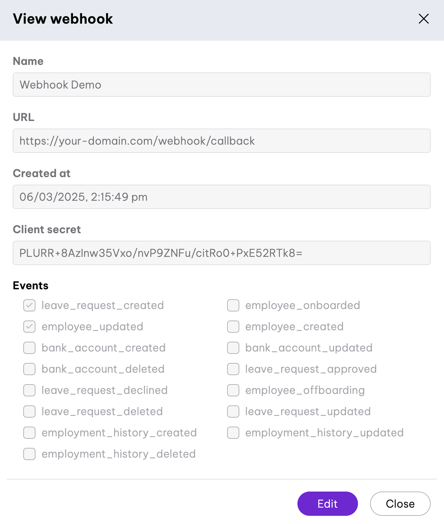 Get Webhook Secret